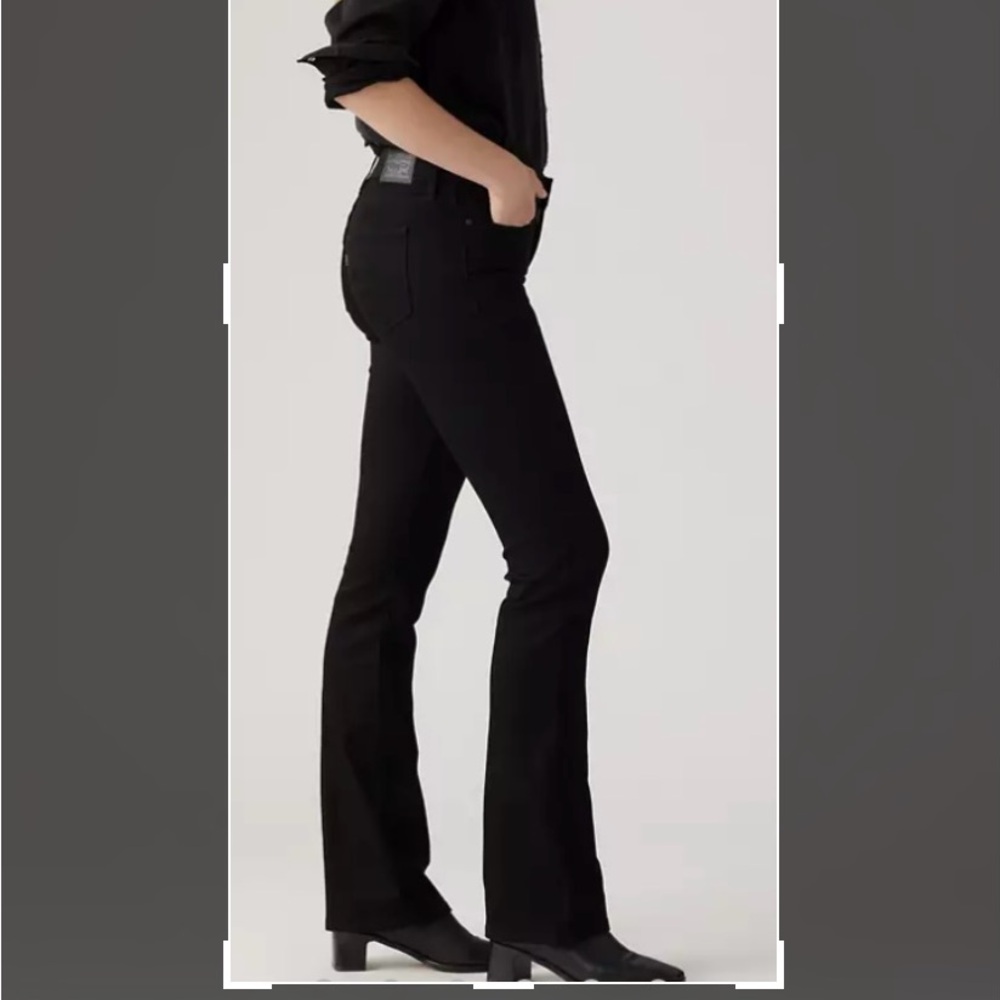 Levis 315 Shaping Bootcut Women’s black stretch high rise jean